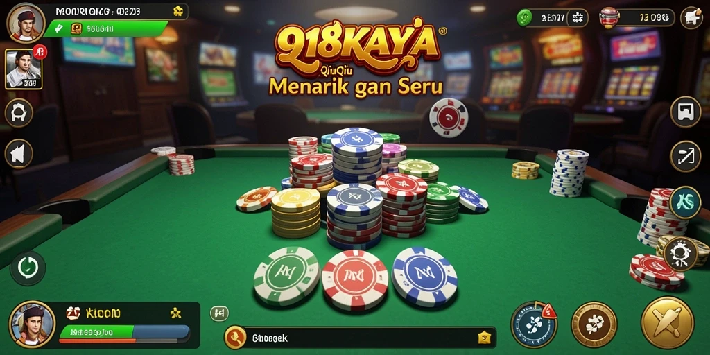 Screenshot gameplay 918KAYA dengan tampilan seru permainan QiuQiu.