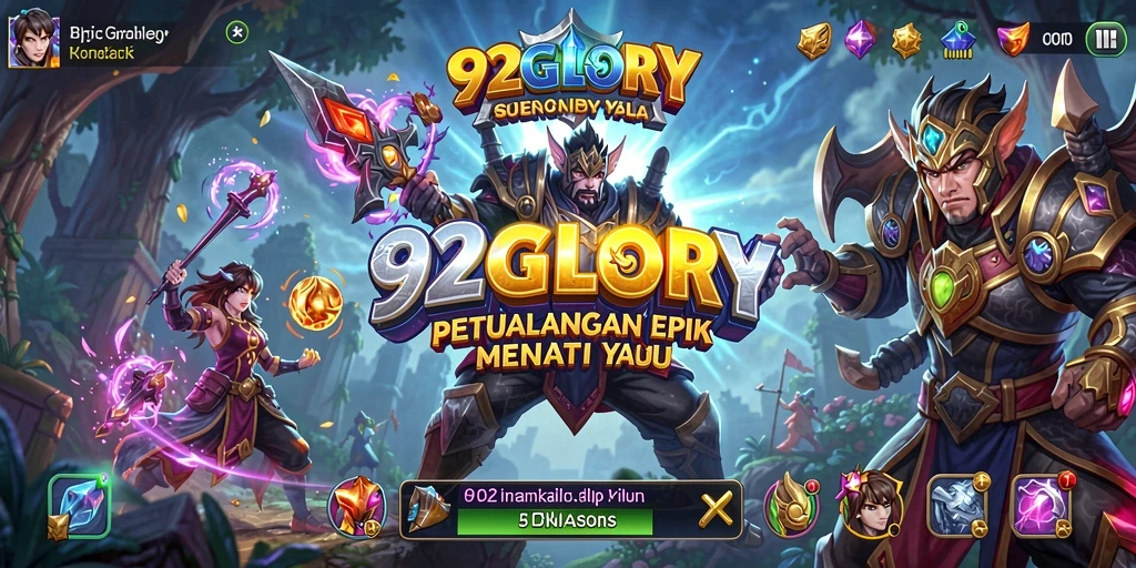 Tampilan gameplay 92GLORY yang menakjubkan dan penuh petualangan.