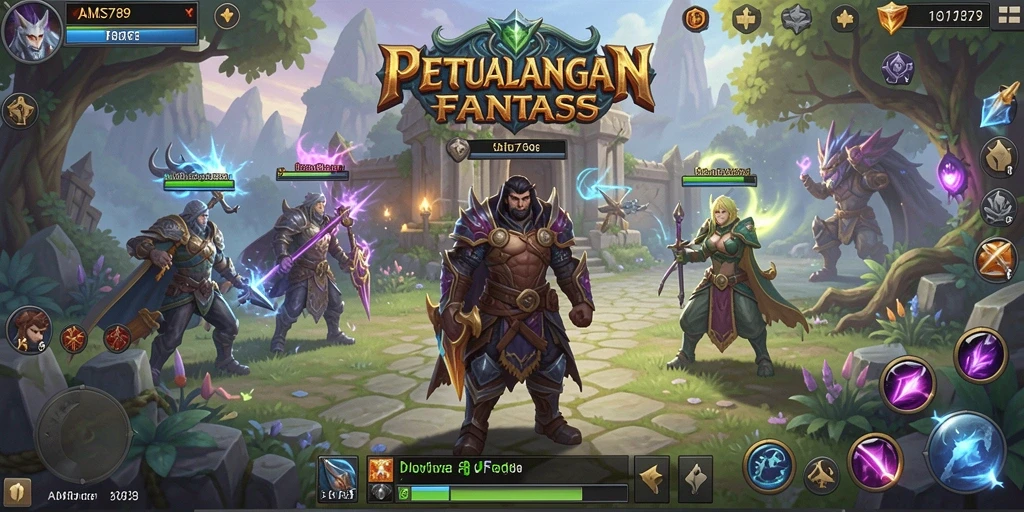 Screenshot gameplay dari petualangan seru dalam AMS789.