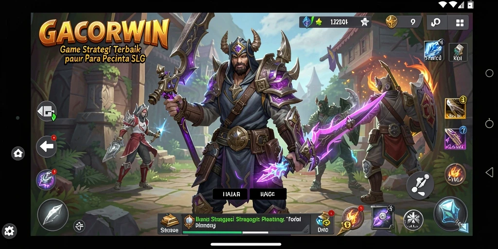 Tampilan gameplay GACORWIN dengan aksi pertempuran yang seru.