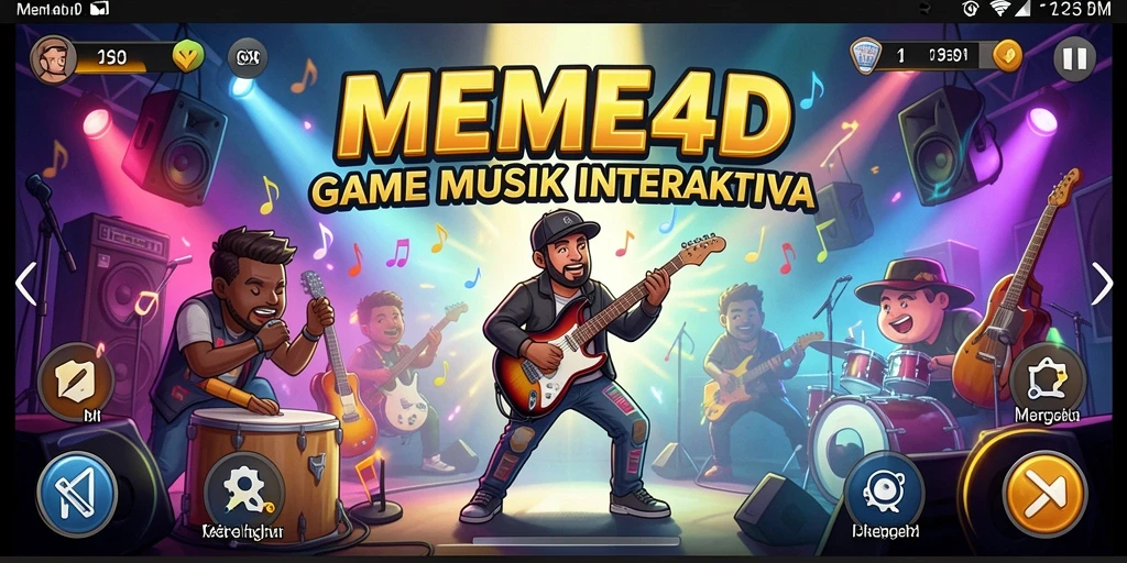 Tampilan utama gameplay MEME4D yang menarik dan interaktif.