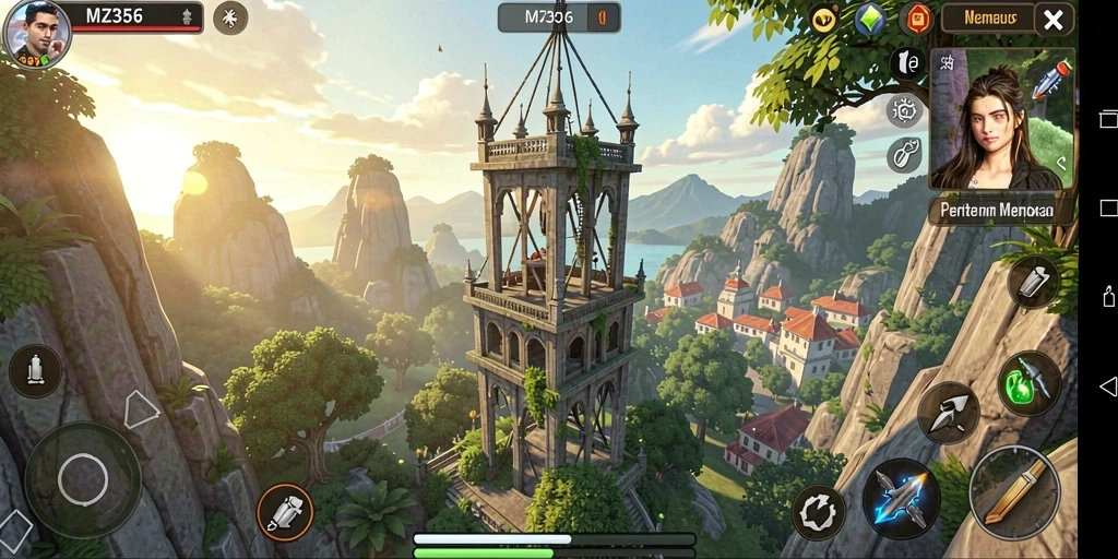 Tampilan menawan dari gameplay Tower Defense MZ356 yang mendebarkan.