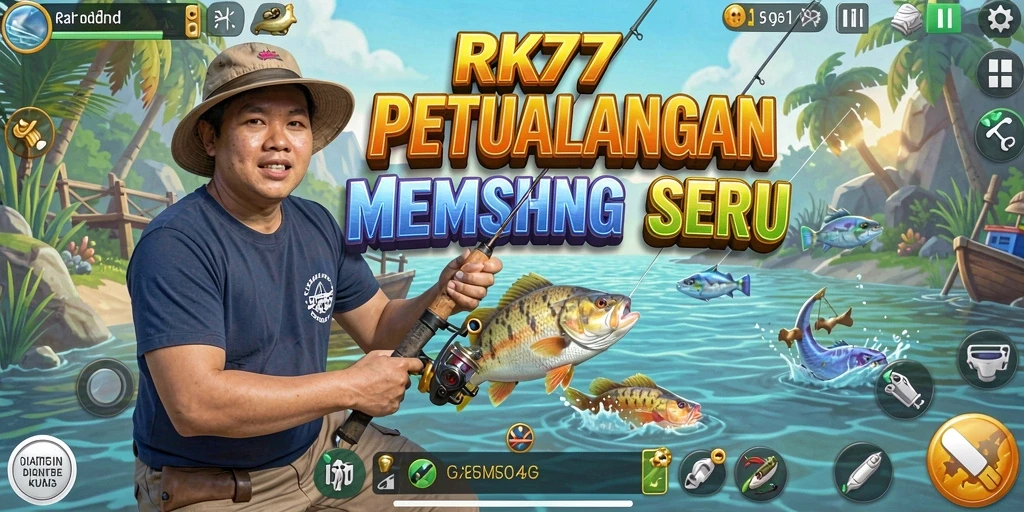 Tangkapan ikan yang besar di RK77, penuh warna dan detail.