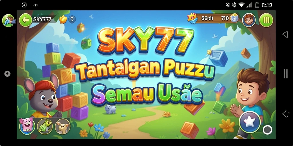 Tampilan gameplay SKY77 dengan teka-teki yang menarik.